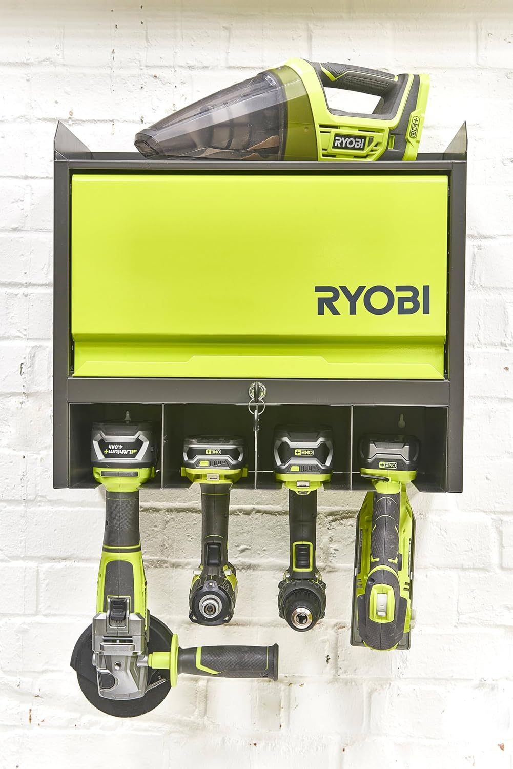 Thumbnail 6 de RYOBI RHWS-01 : Étagère murale avec boîtes de rangement et porte verrouillable