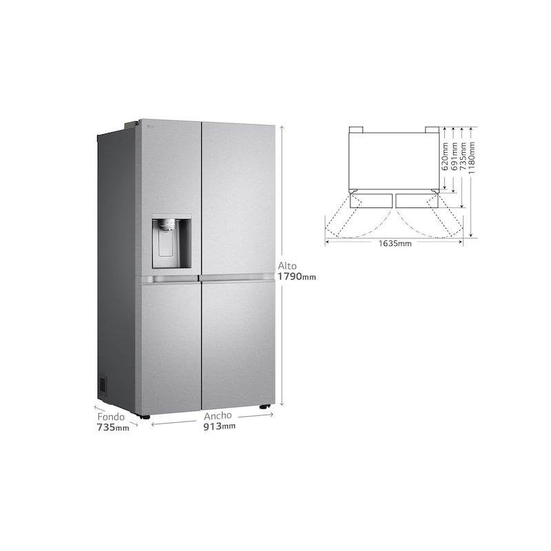 Detalle 2 de Frigorífico Americano LG GSLE91MBAB No Frost 179 cm | 623 L, inox, WiFi DoorCooling+