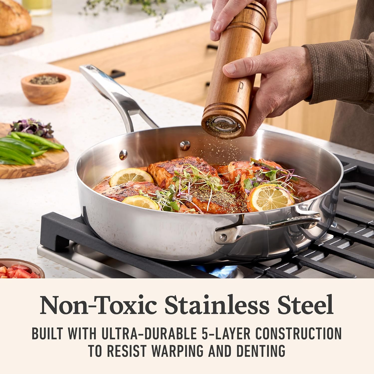 Detalle 2 de Calphalon stainless steel cookware set 5-ply