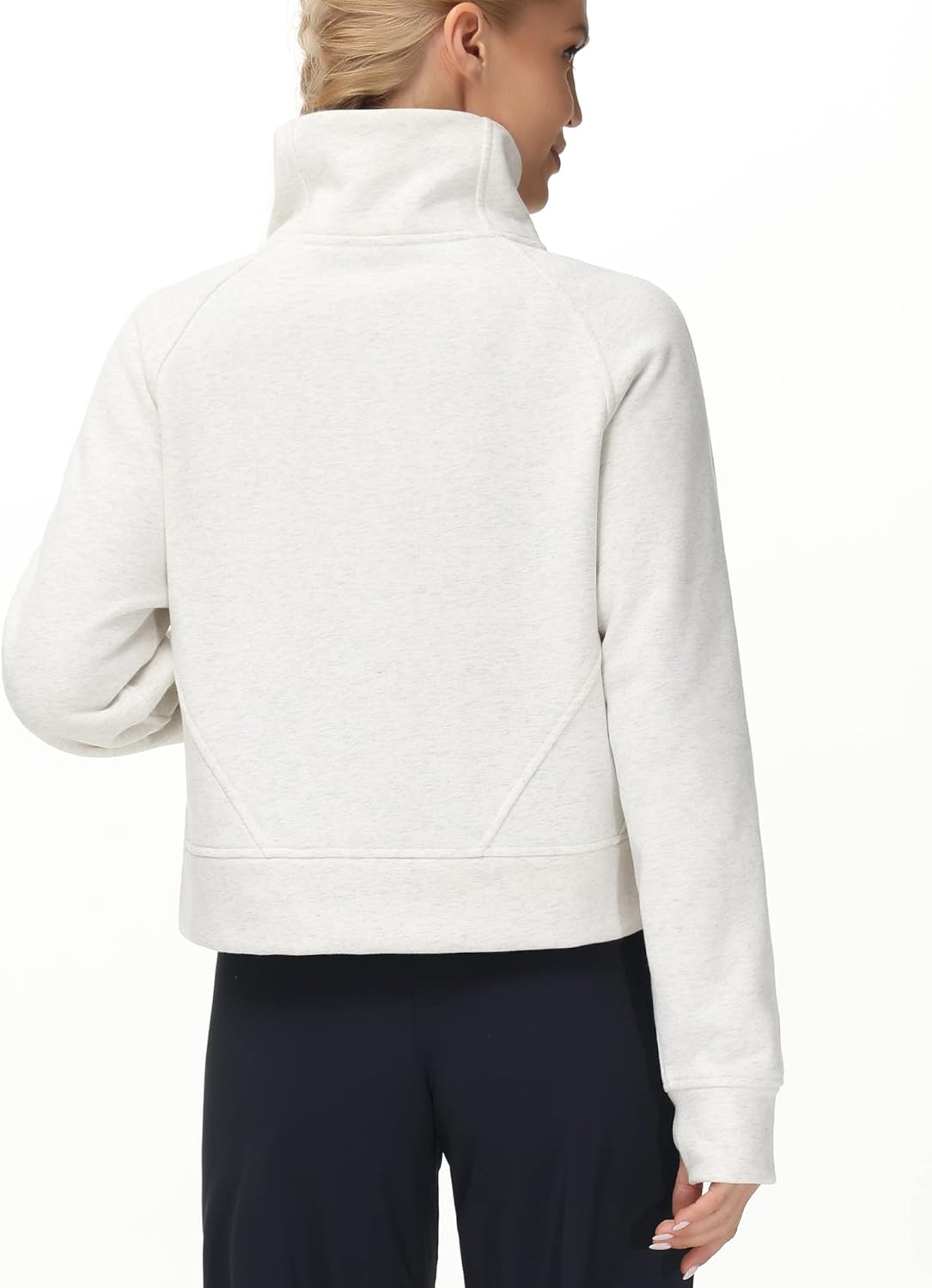 Detalle 2 de THE GYM PEOPLE Half Zip Fleece Crop