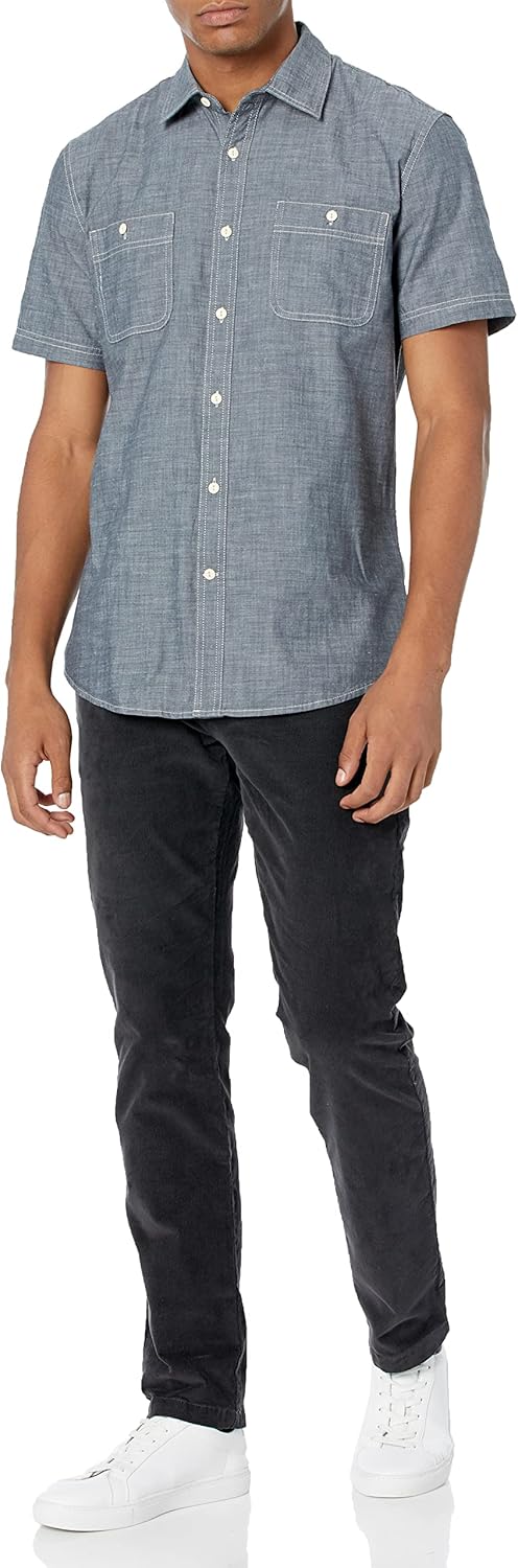 Thumbnail 3 de Amazon Essentials Men's Regular-Fit Short-Sleeve Poplin Shirt