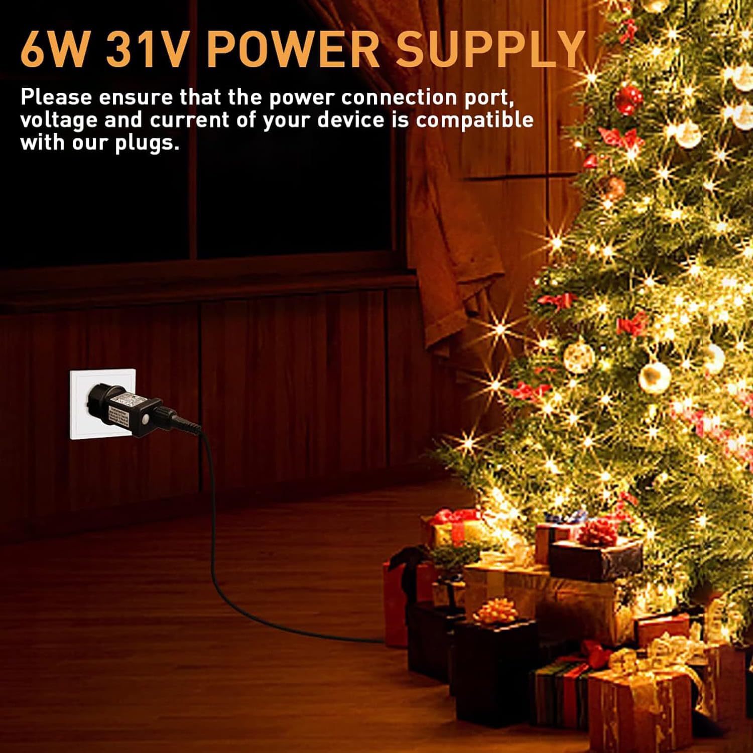Thumbnail 6 de yowin Compacte adapter voor kerstverlichting, 31 V, timer en 8 lichtstanden