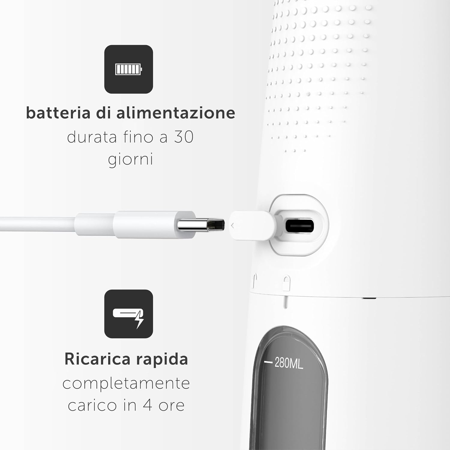 Detalle de Wondersmile Irrigatore orale Pro: tecnologia SmoothFlow, 30 giorni di prova e 4 programmi per denti e gengive