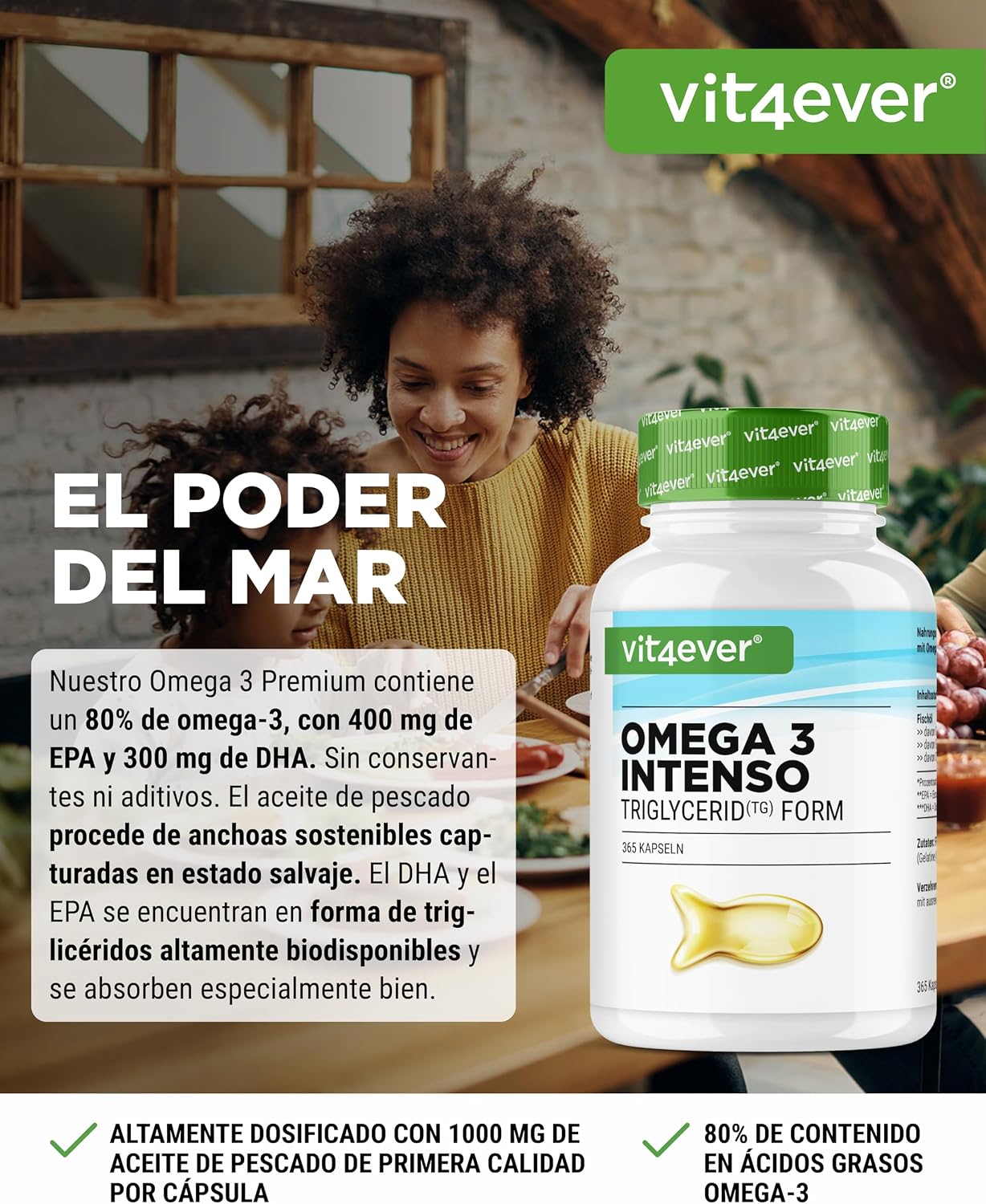 Detalle 2 de Omega 3 Premium Einem 80% Omega 3