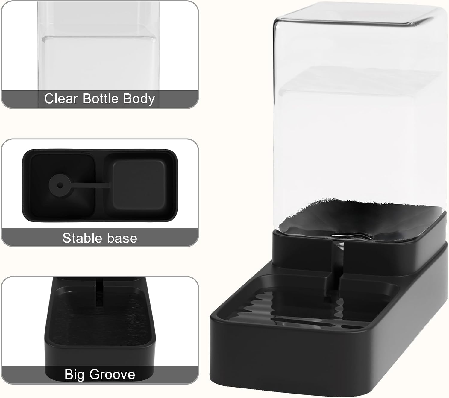 Thumbnail 4 de Wefeedy WF-Feeder-3.3 Automatic Cat Feeder and Water Dispenser, 3.3L, Black