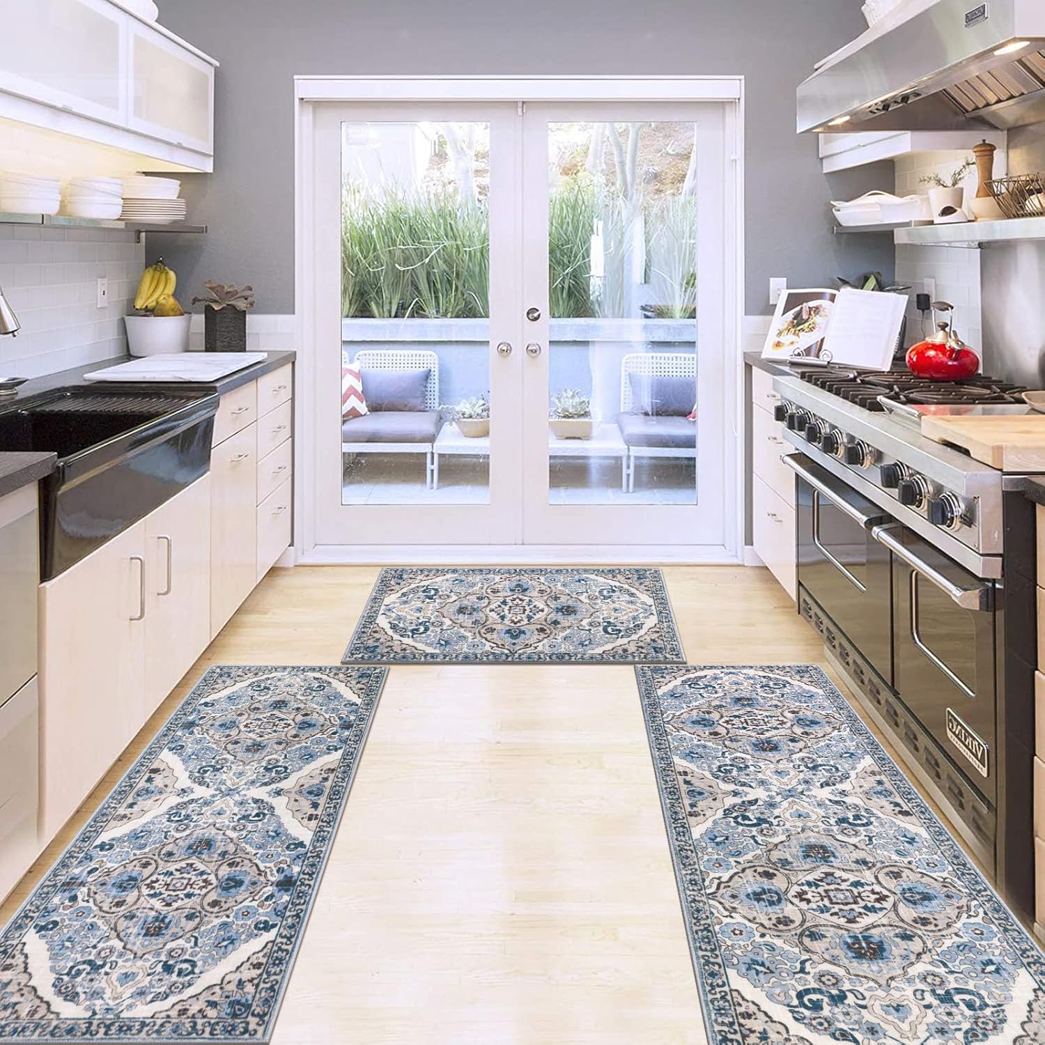 Thumbnail 6 de HEBE Kitchen Rug Set 3 Piece 0.3 inch