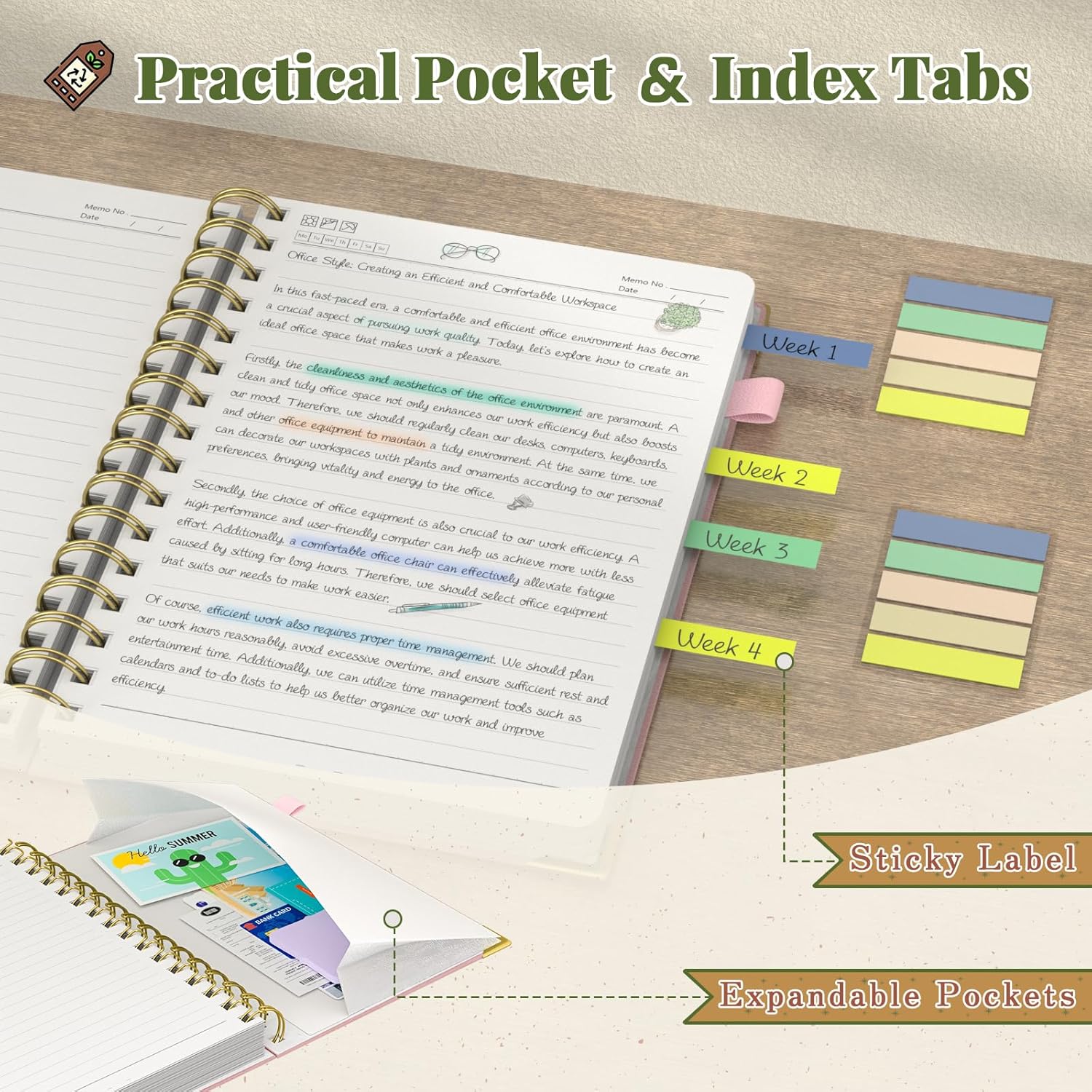 Detalle 1 de Smarpau A5 notebook, 240 pages spiral