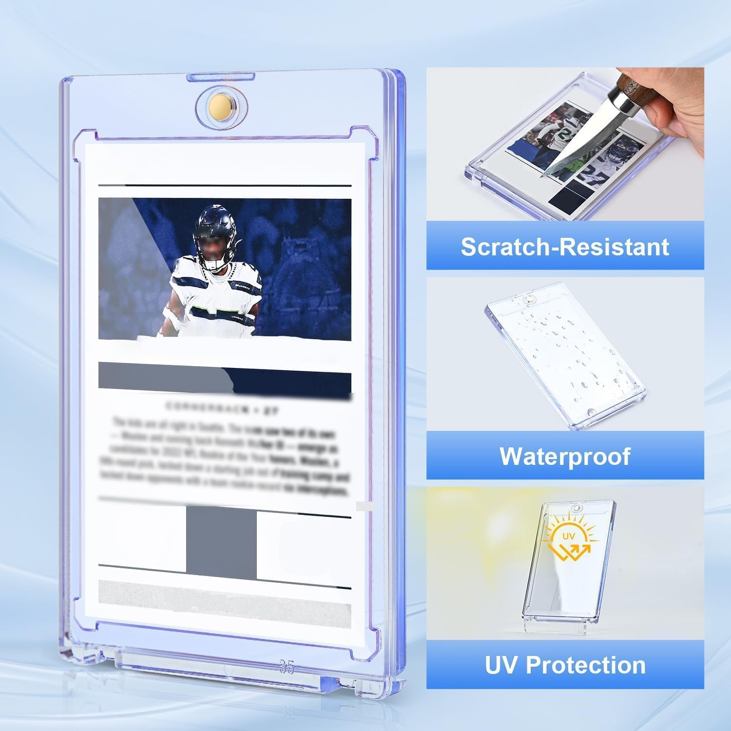 Detalle 2 de 30ct Magnetic Card Holder, 35pt One Touch Card Protector with UV Shield