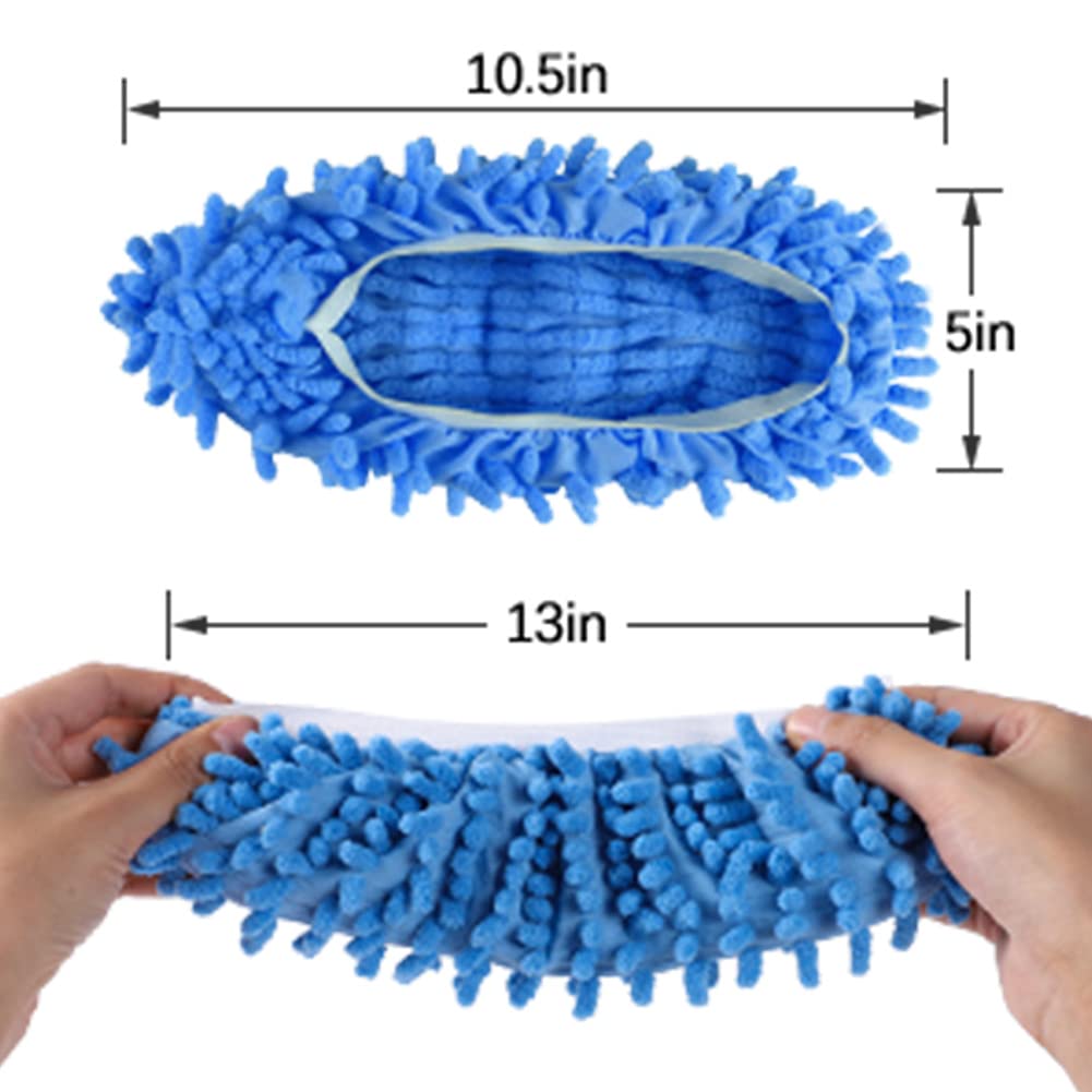 Detalle de Tamicy NARF5_02215 Microfiber Mop Slippers, Washable 5-Pair Set