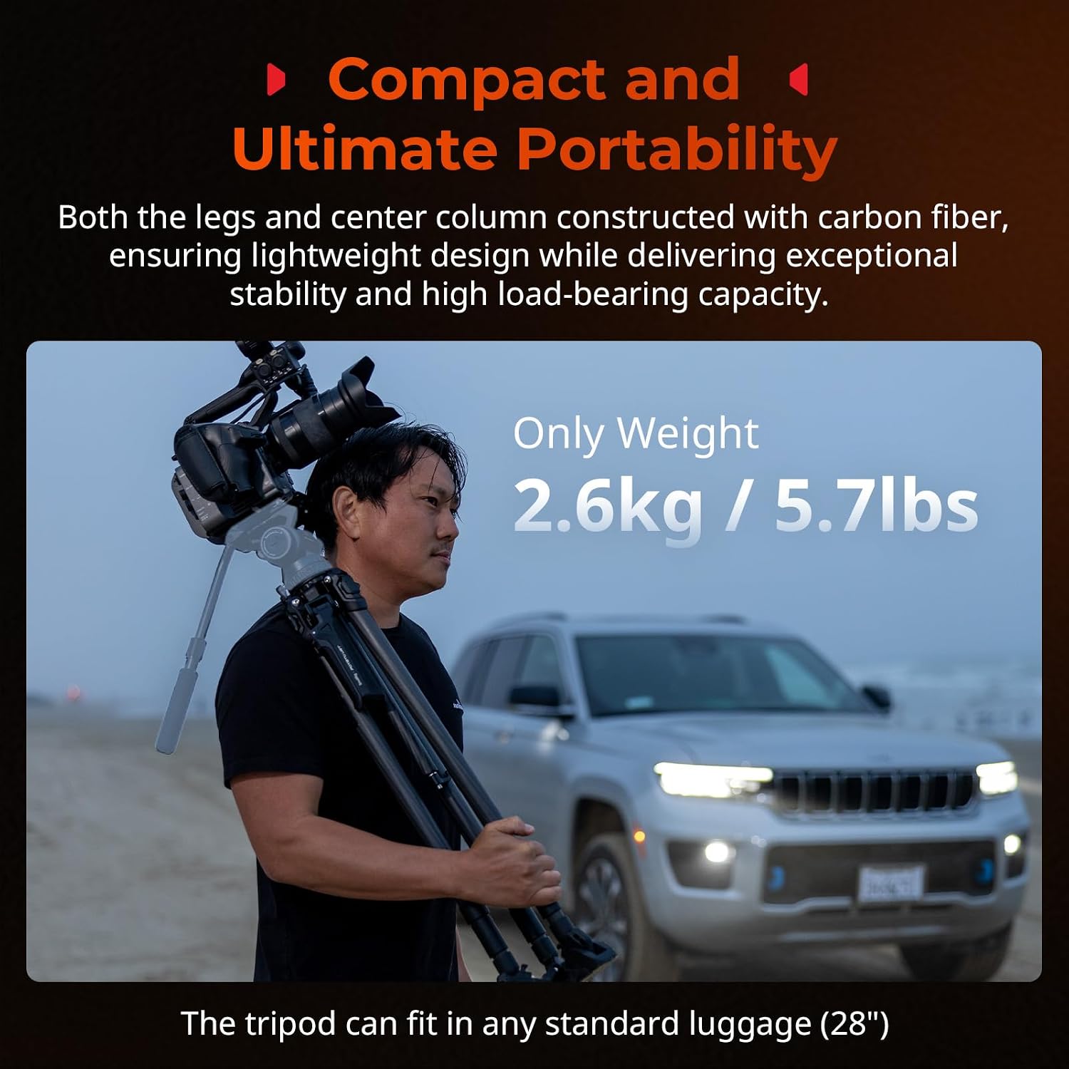 Thumbnail 5 de SmallRig x Potato Jet Tribex Hydraulic II Carbon Fibre Tripod