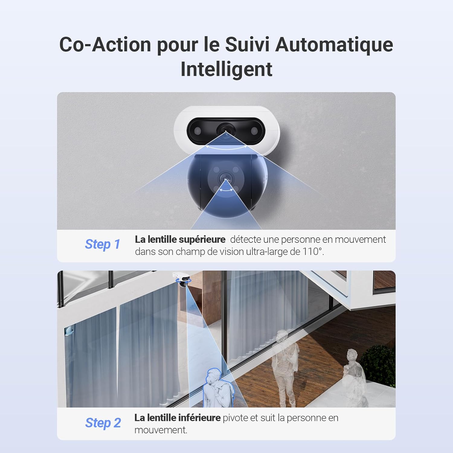 Thumbnail 3 de EZVIZ C90 Dual 8MP (4MP+4MP) WiFi extérieure à double objectif, vision nocturne couleur, détection personnes/véhicules