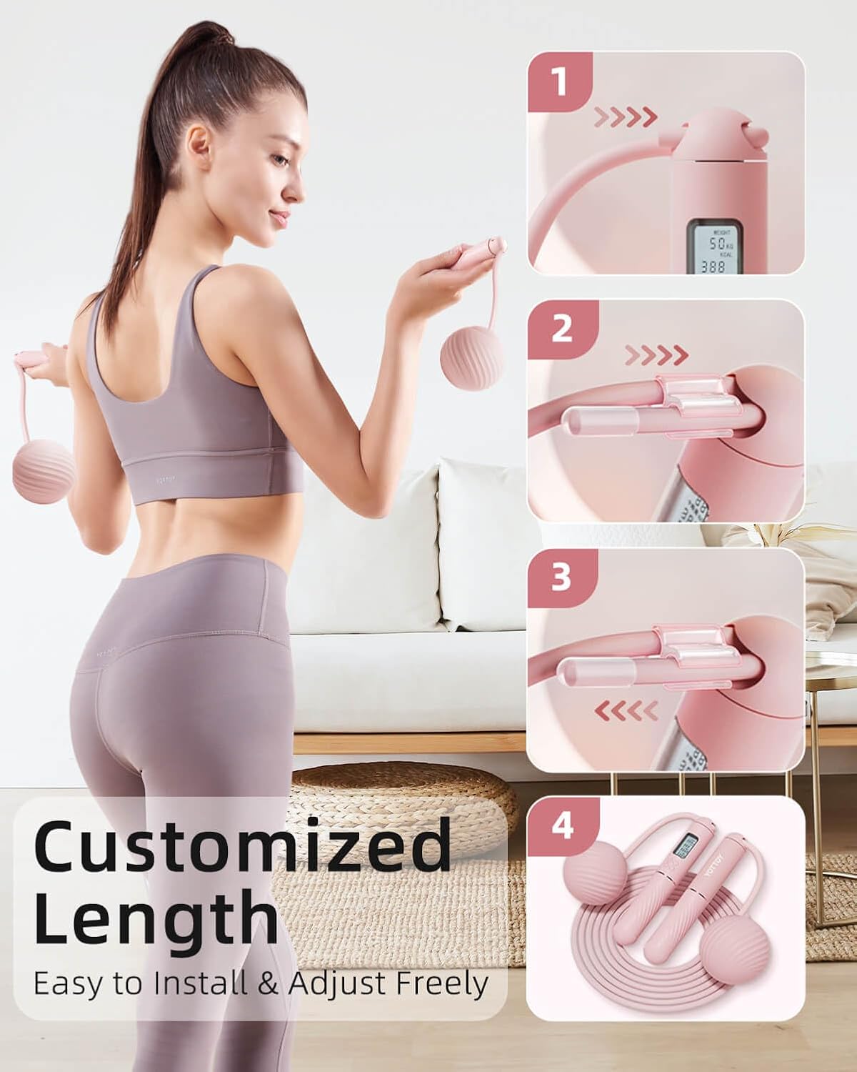 Thumbnail 6 de YOTTOY 1 Cordless Jump Rope with LCD Counter and Weighted Balls
