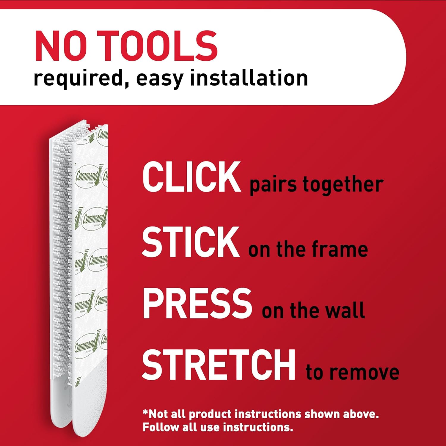 Thumbnail 5 de Command 15 lb Large Picture Hanging Strips (28 Strips) — Damage-Free Wall Hangers for 24 x 36 Inch Frames