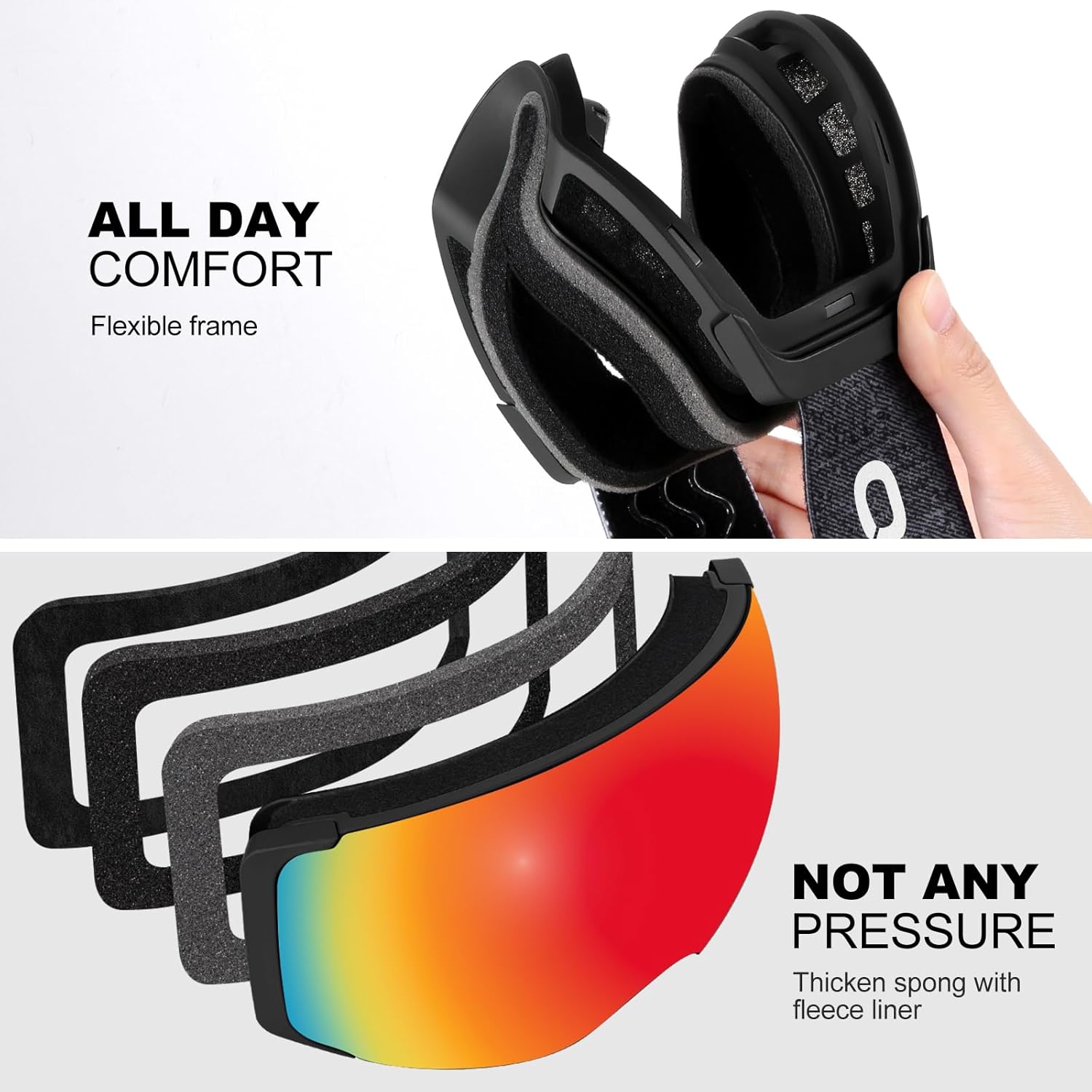 Thumbnail 3 de Odoland Unisex Ski Goggles Frameless