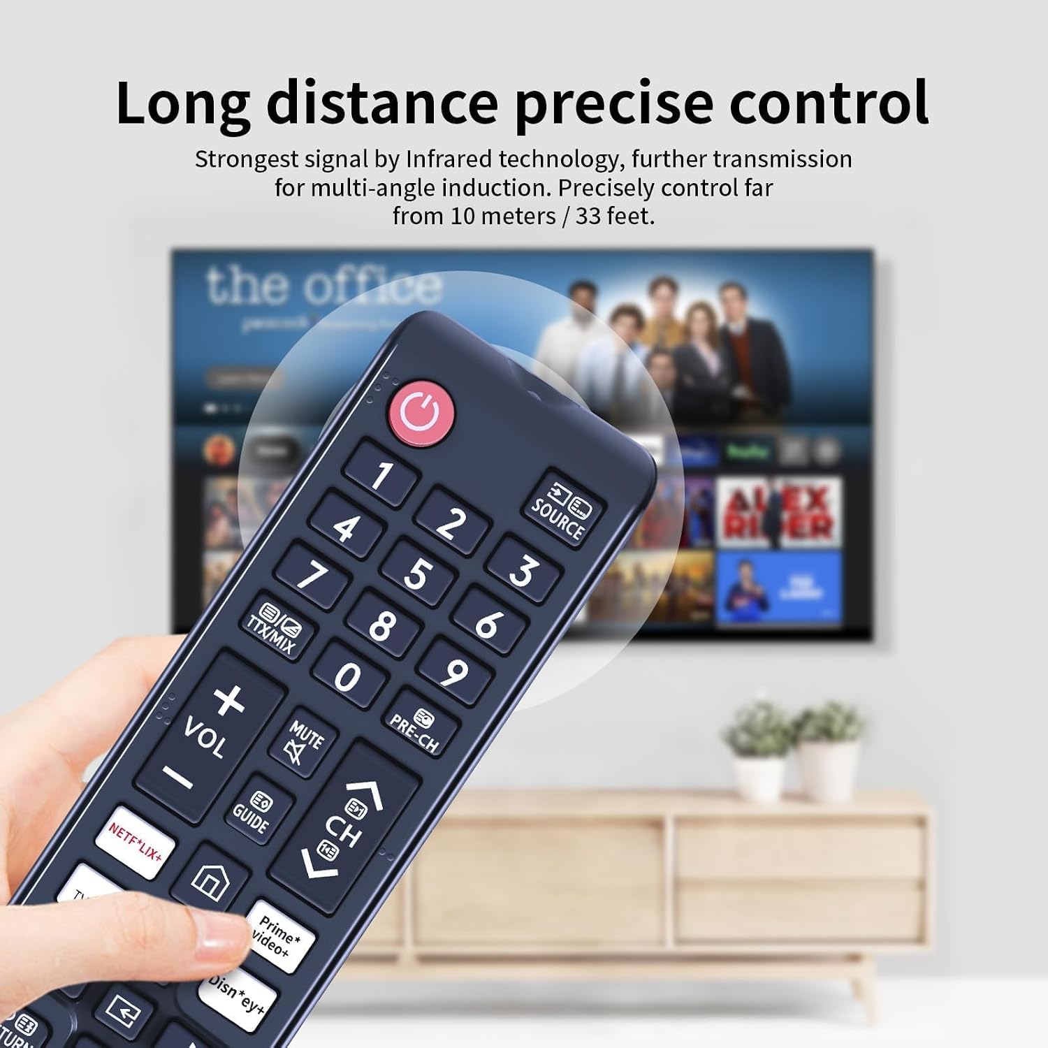 Detalle de TCNOUMT BN59-01315Q Replacement Remote Control for Samsung & More (CU7100, UE43CU7100, S92C/QN90, 2023)