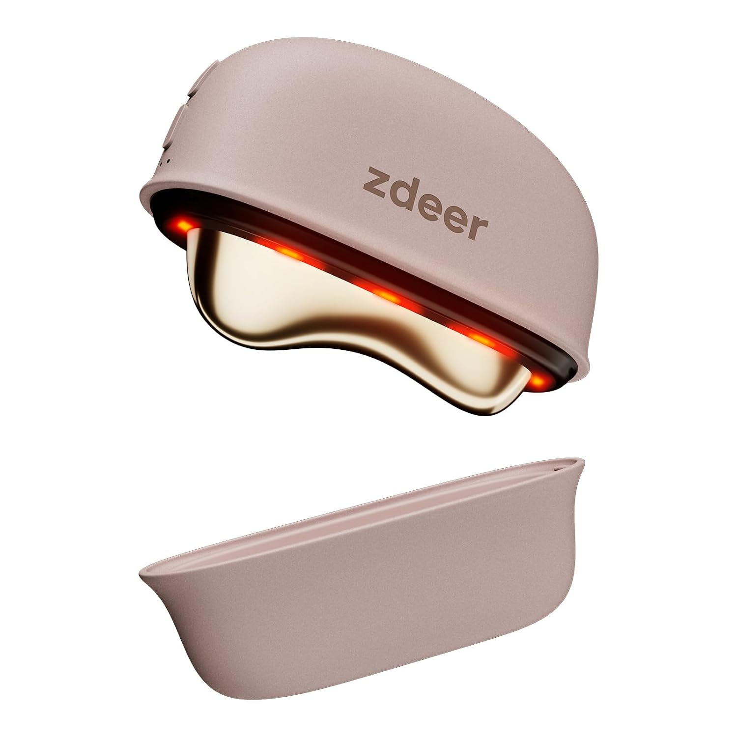 Detalle de ZDEER GS5 Brass Electric Heated Gua Sha Facial Sculpting Tool with Vibration (Pink)