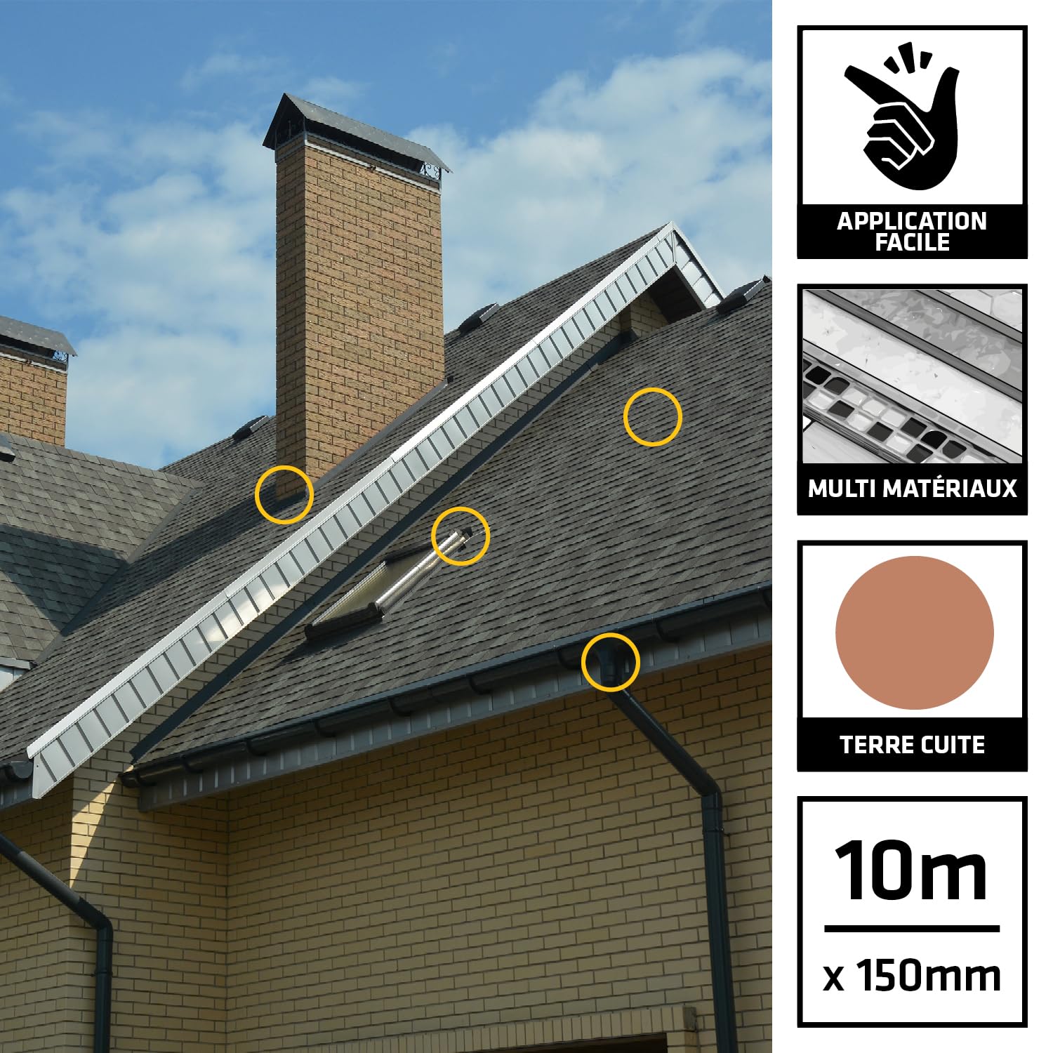 Detalle de SIKA Multiseal Bande d'étanchéité autocollante – 150 mm x 10 m pour toit et gouttière