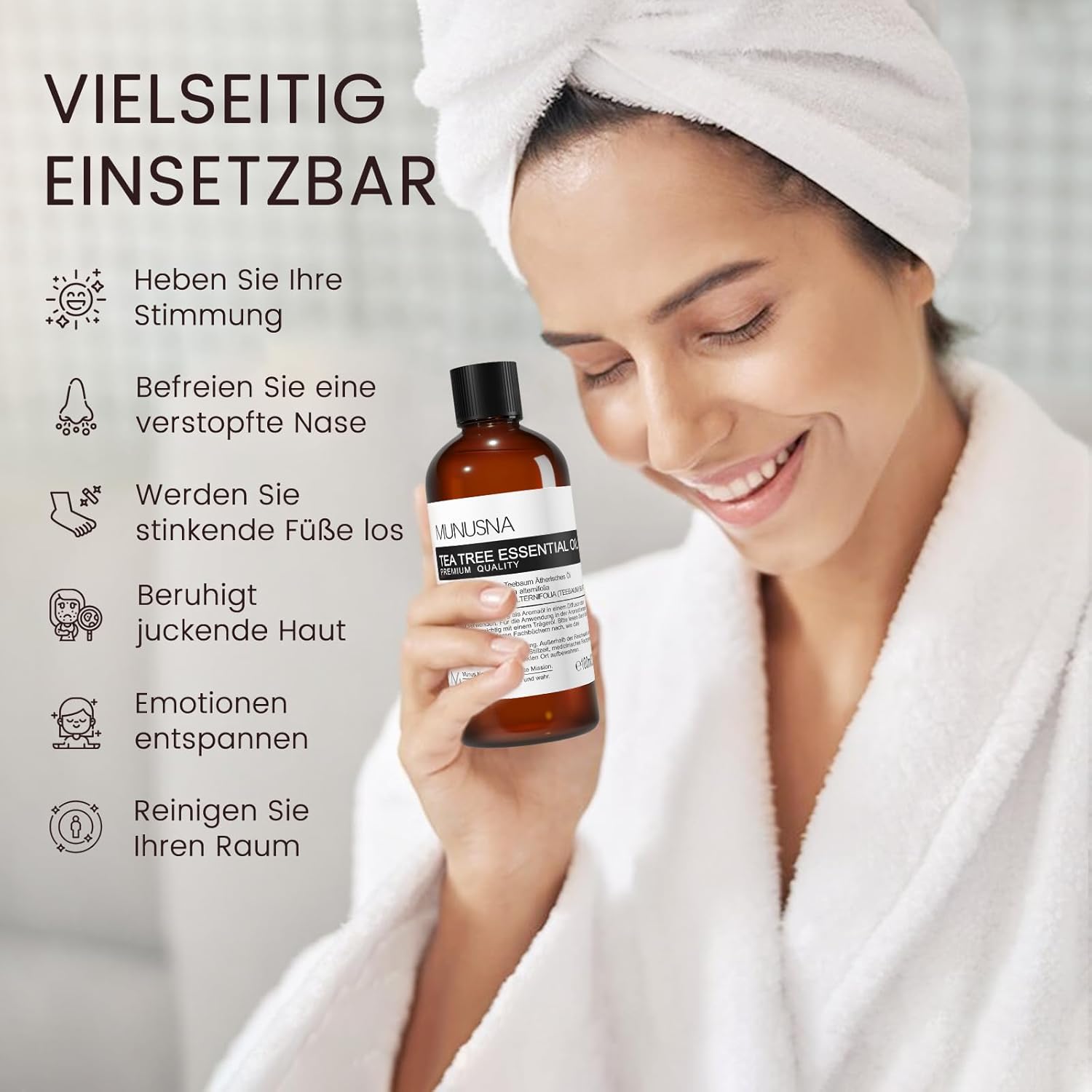 Thumbnail 2 de MUNUSNA Teebaumöl 100ML – reines ätherisches Öl für Haut, Haare und Alltag