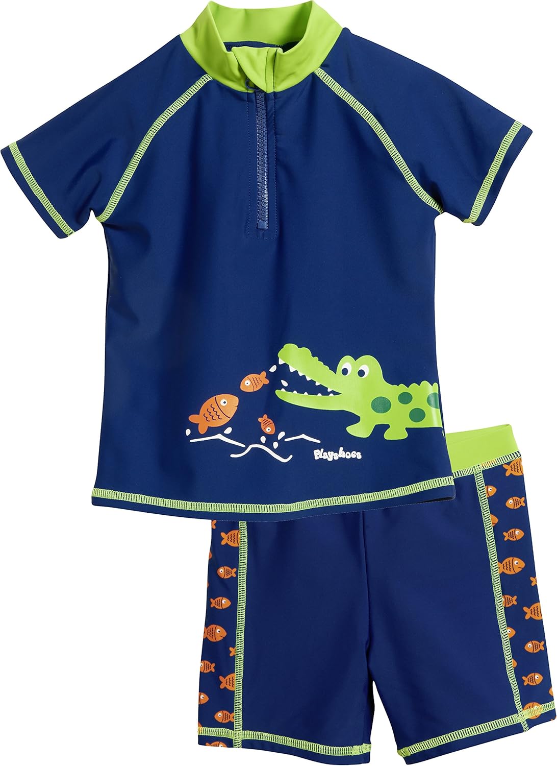Detalle de Set da Bagno Playshoes UV 2 pezzi per bambini: maglietta con protezione UV e costume con elastico
