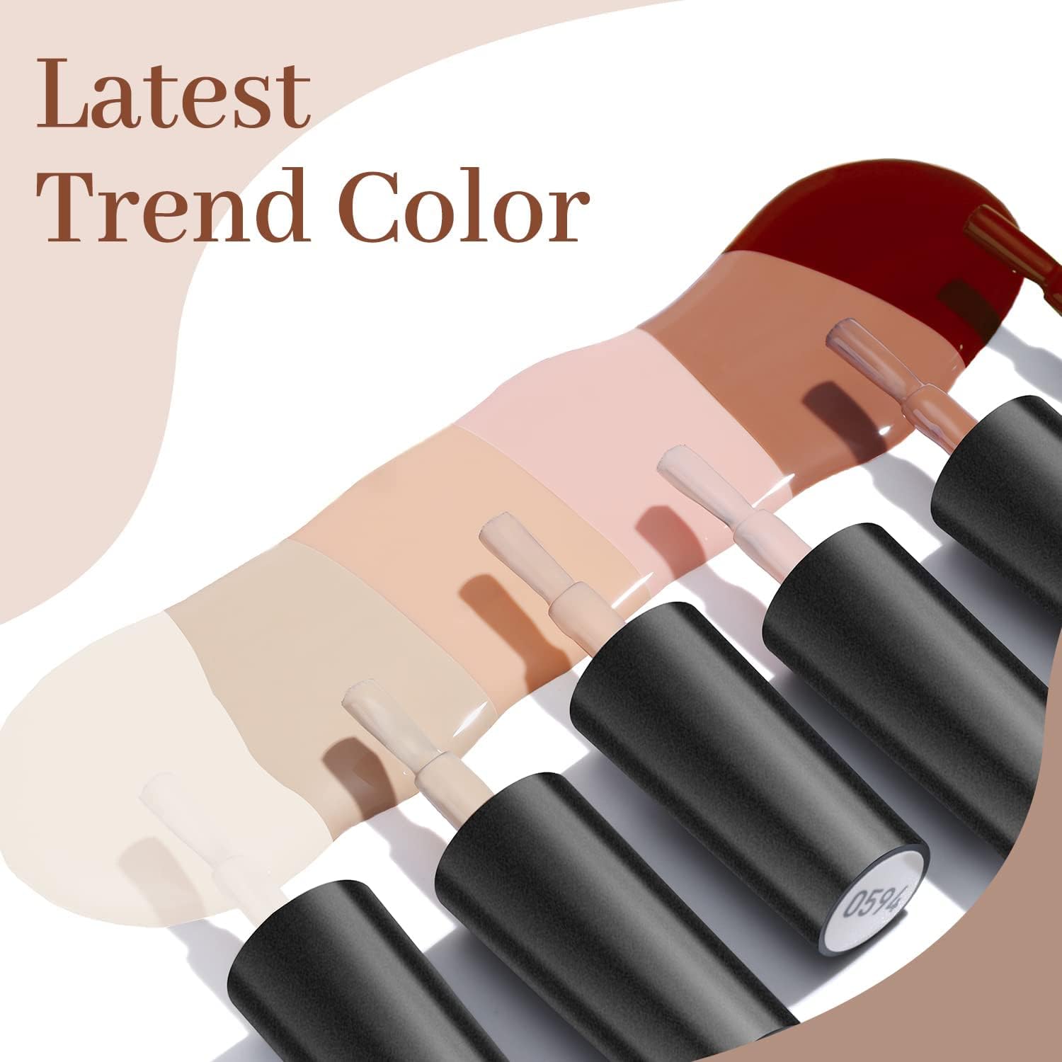 Thumbnail 1 de Modelones gelnagellakset met 6 nude-, roze- en bruintinten, UV-gel