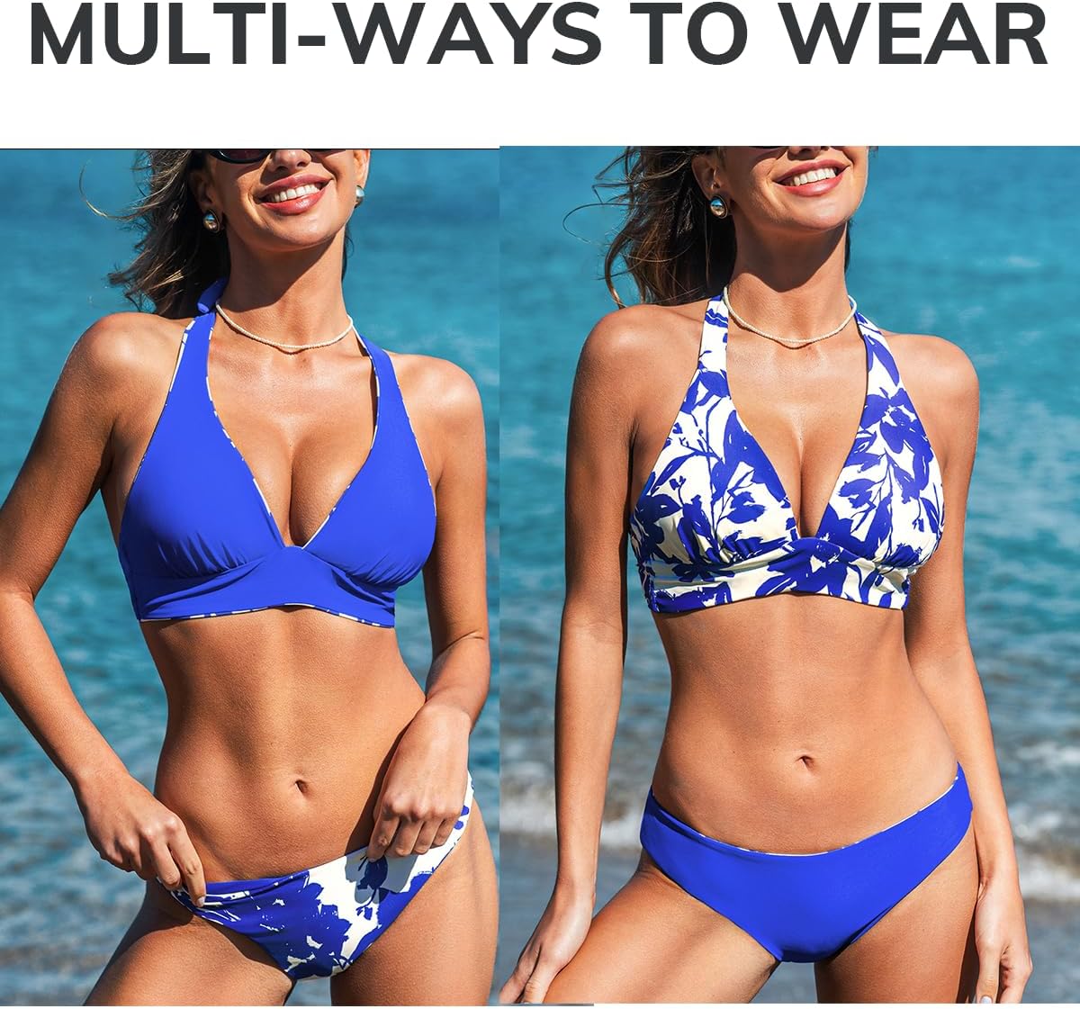Thumbnail 4 de CUPSHE Ensemble bikini réversible Col en V XS–XL