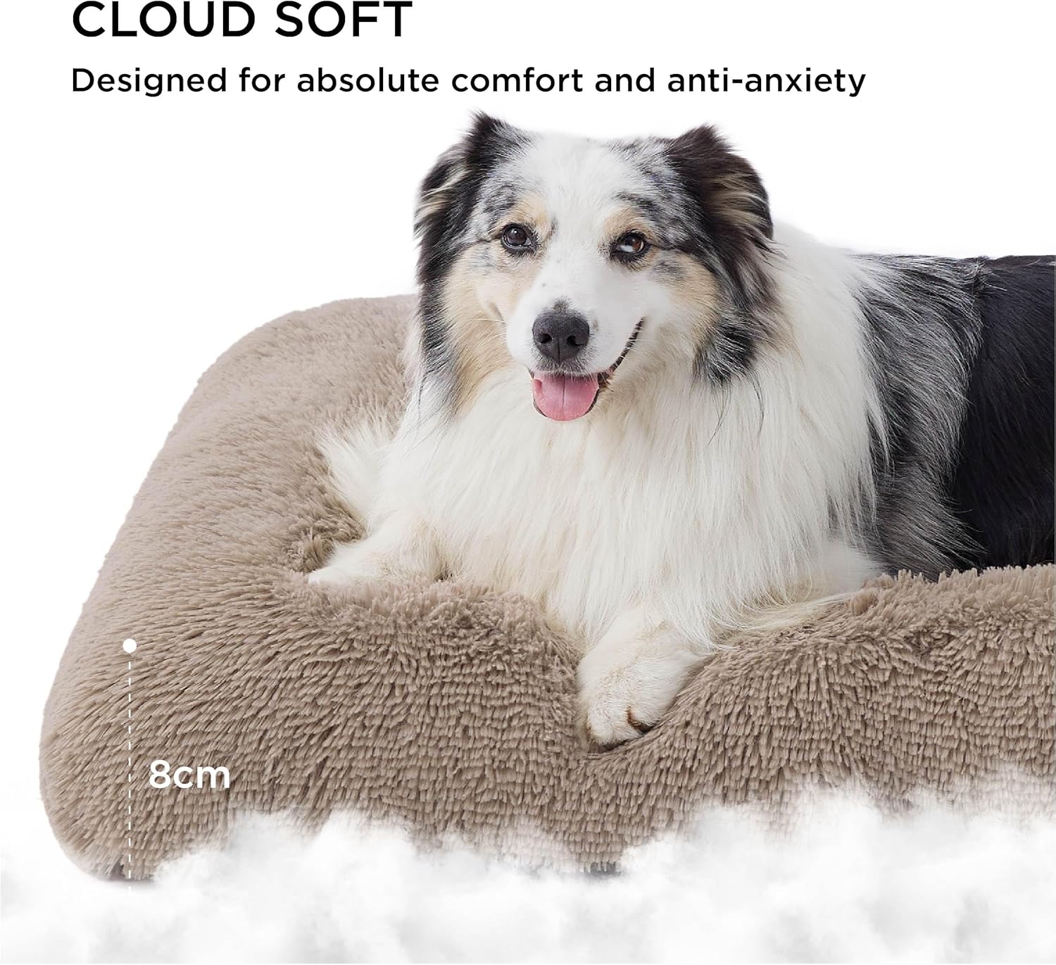 Thumbnail 3 de BEDSURE Flauschiges Hundebett 89x58x8 cm