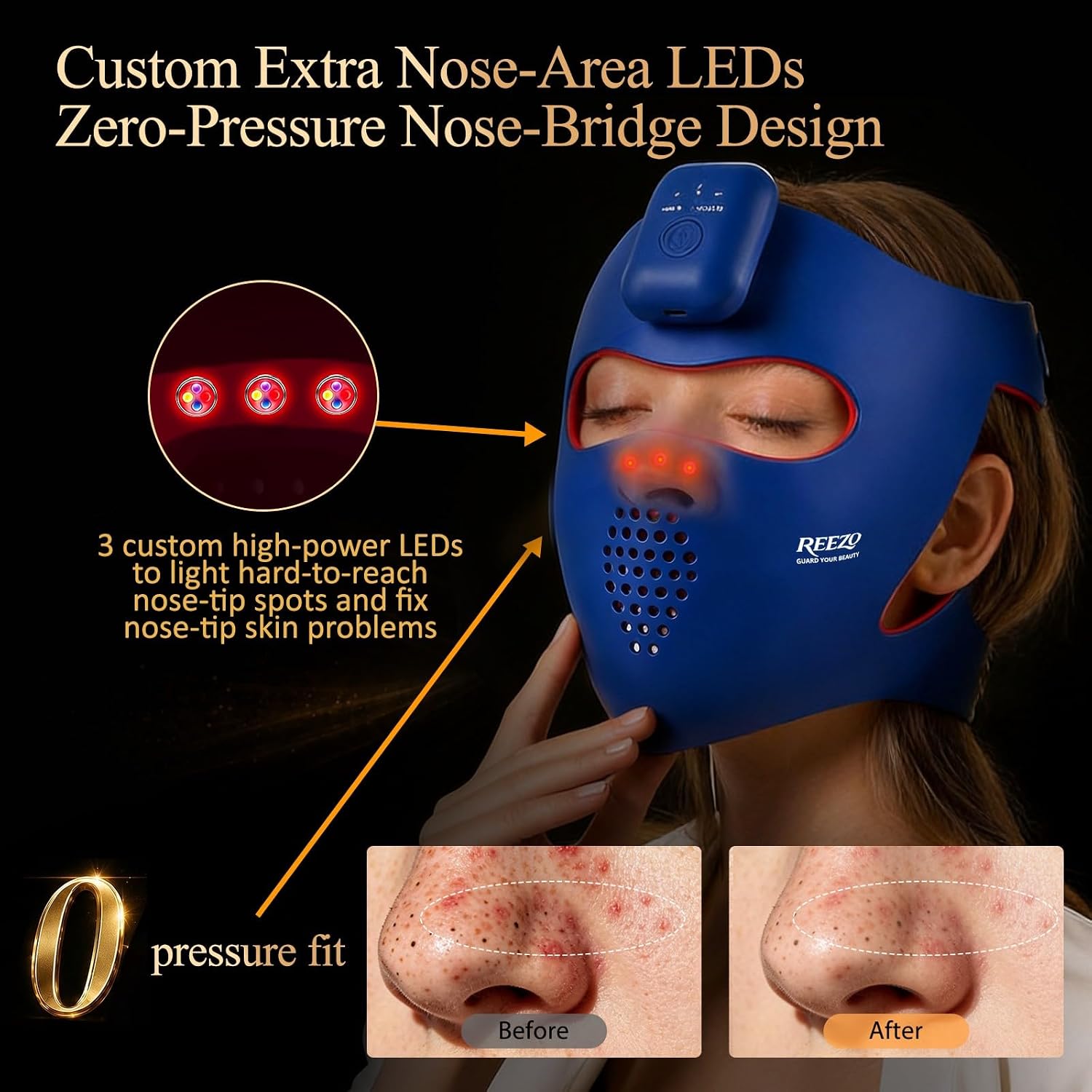 Detalle de REEZO Red Light Therapy Mask 4D