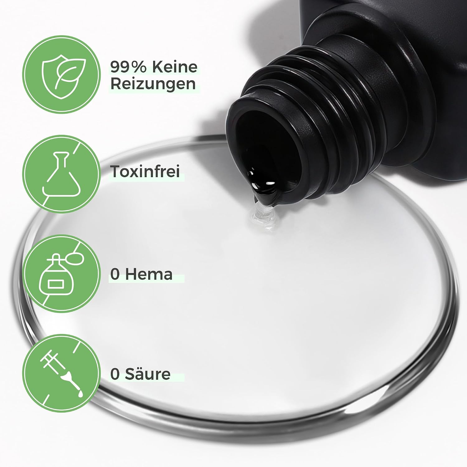 Detalle de UNA GELLA Nagelkleber für Press On Nails – 10-Sekunden schnelltrocknend ohne UV-Lampe, 3×5 ml Gel-Kleber