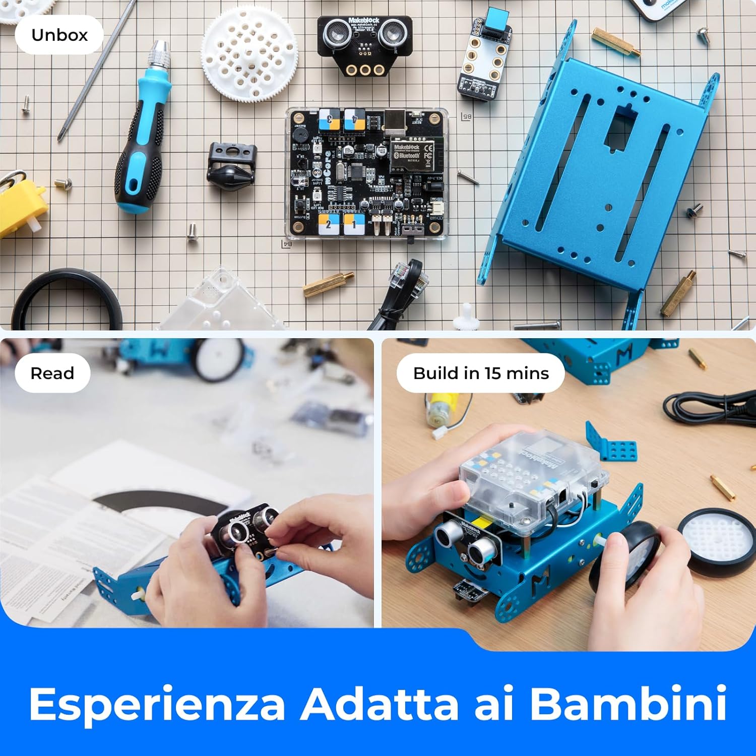 Thumbnail 3 de Makeblock mBot robot programmabile STEM con Scratch/Arduino, blu