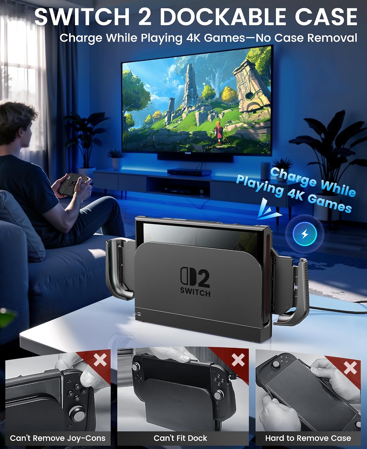 Thumbnail 6 de BEBONCOOL Gaming Dockable Case for Nintendo Switch 2