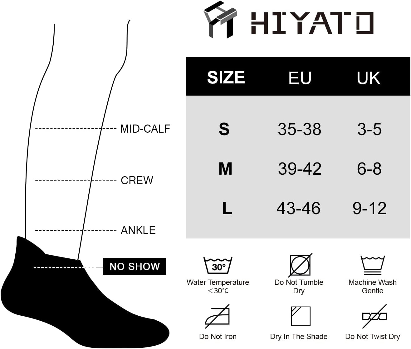 Thumbnail 6 de HIYATO 10 Paar Sneaker Socken – atmungsaktive Sportsocken aus Baumwolle (Herren & Damen)