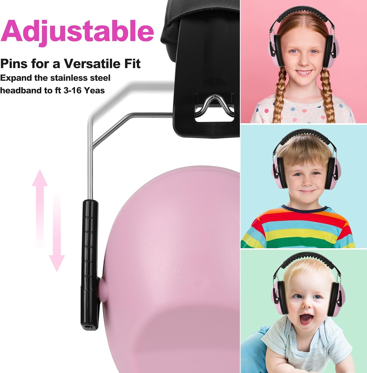 Detalle de Floriogra Kids Hearing Protection Earmuffs, 28 dB SNR