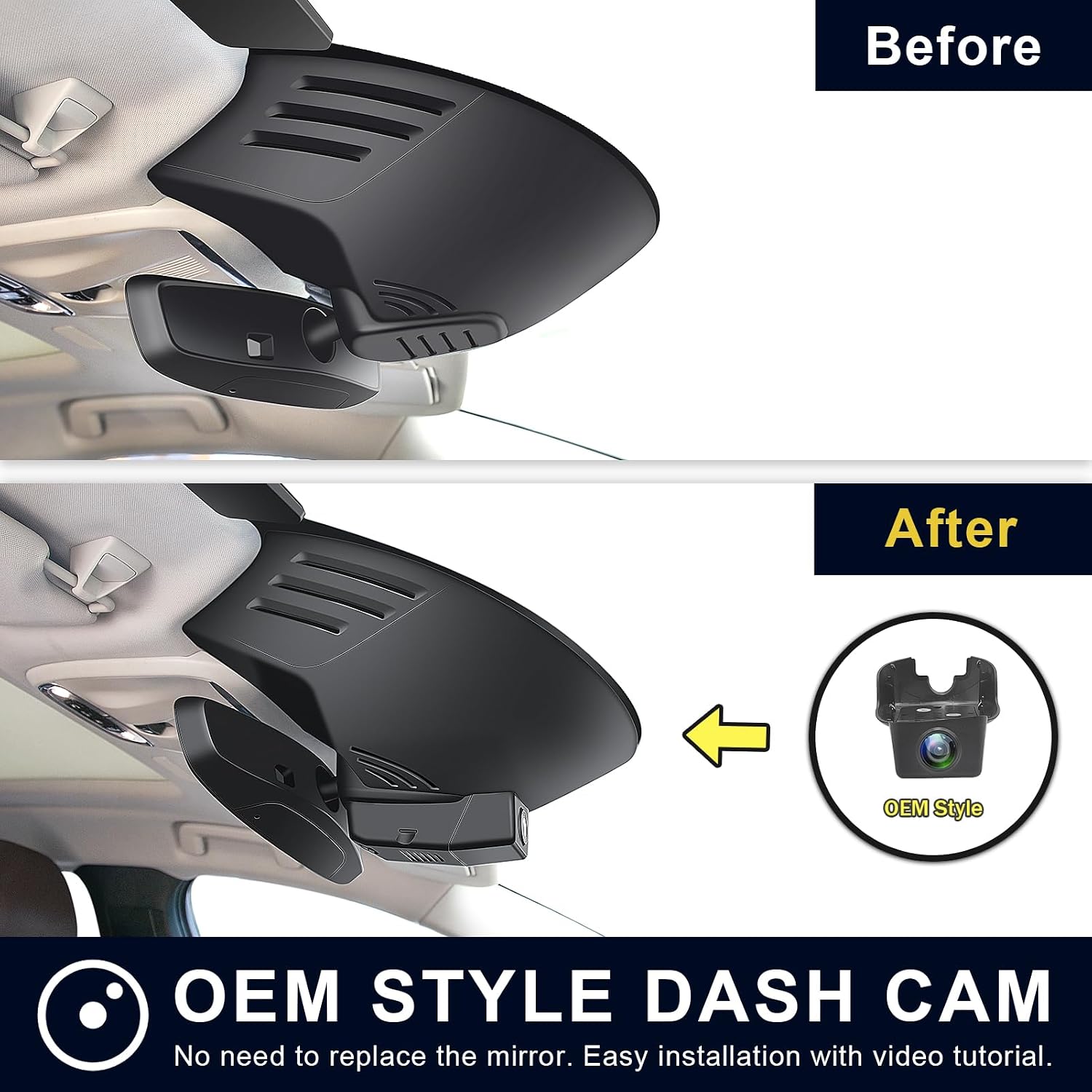 Thumbnail 4 de Mangoal Front 4K & Rear 1080P Dash Cam for XC60 2018–2021 (Model C) with OEM Look