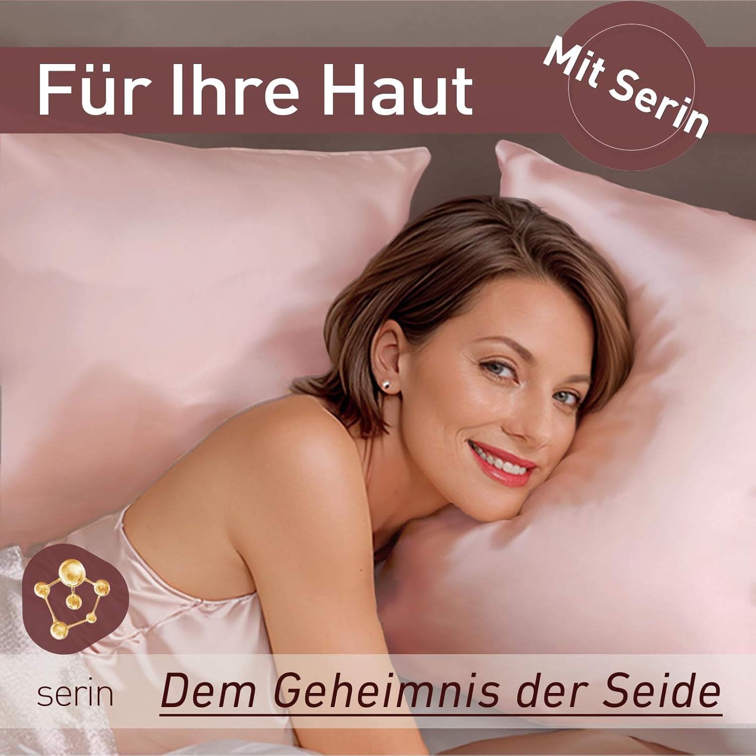 Thumbnail 2 de Joyhabit Seidenkissenbezug 80x80 „Lotus“ (16MM) aus 100% Bio-Maulbeerseide