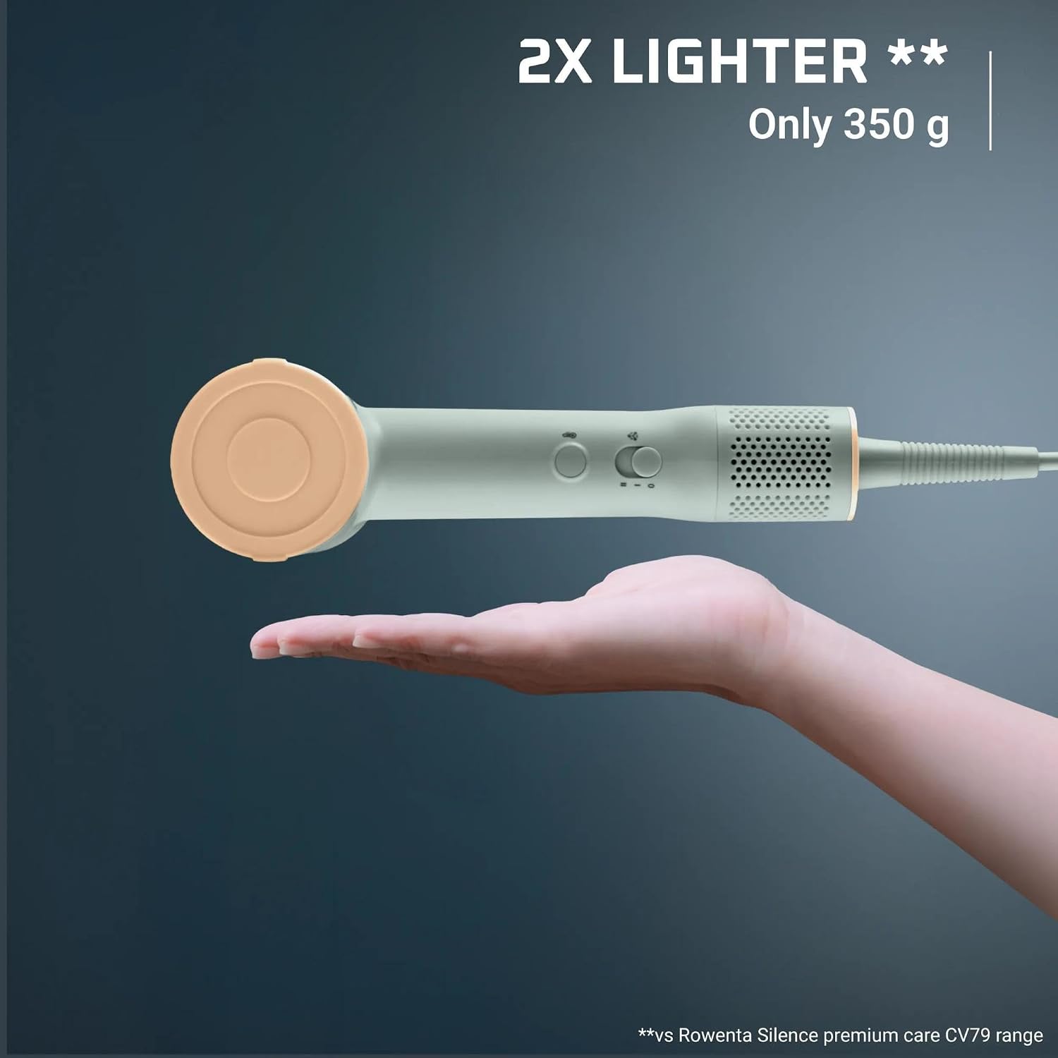 Detalle de Rowenta Blumia HY5N12 haardroger: 350 g, ionisch en 107.000 omw/min