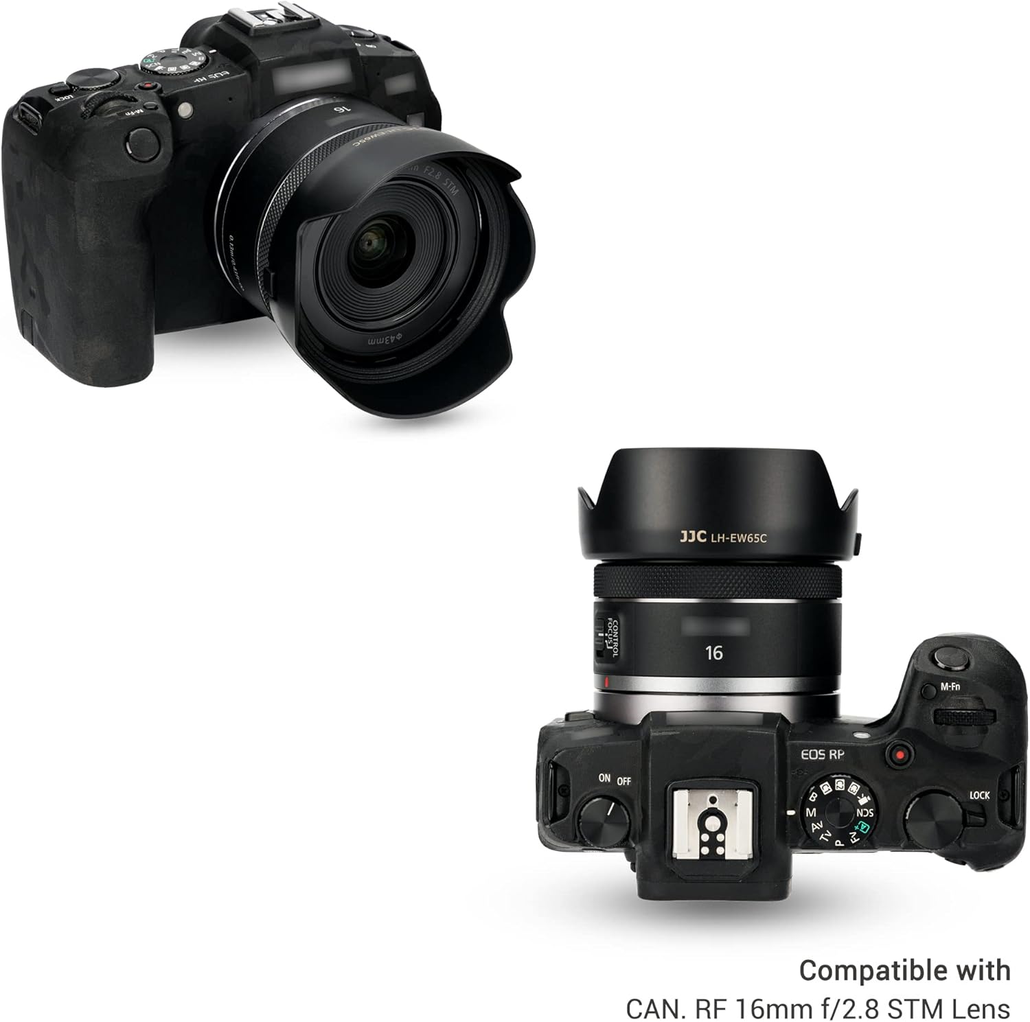 Detalle de JJC EW-65C petal-style lens hood for Canon RF 16mm f/2.8 STM