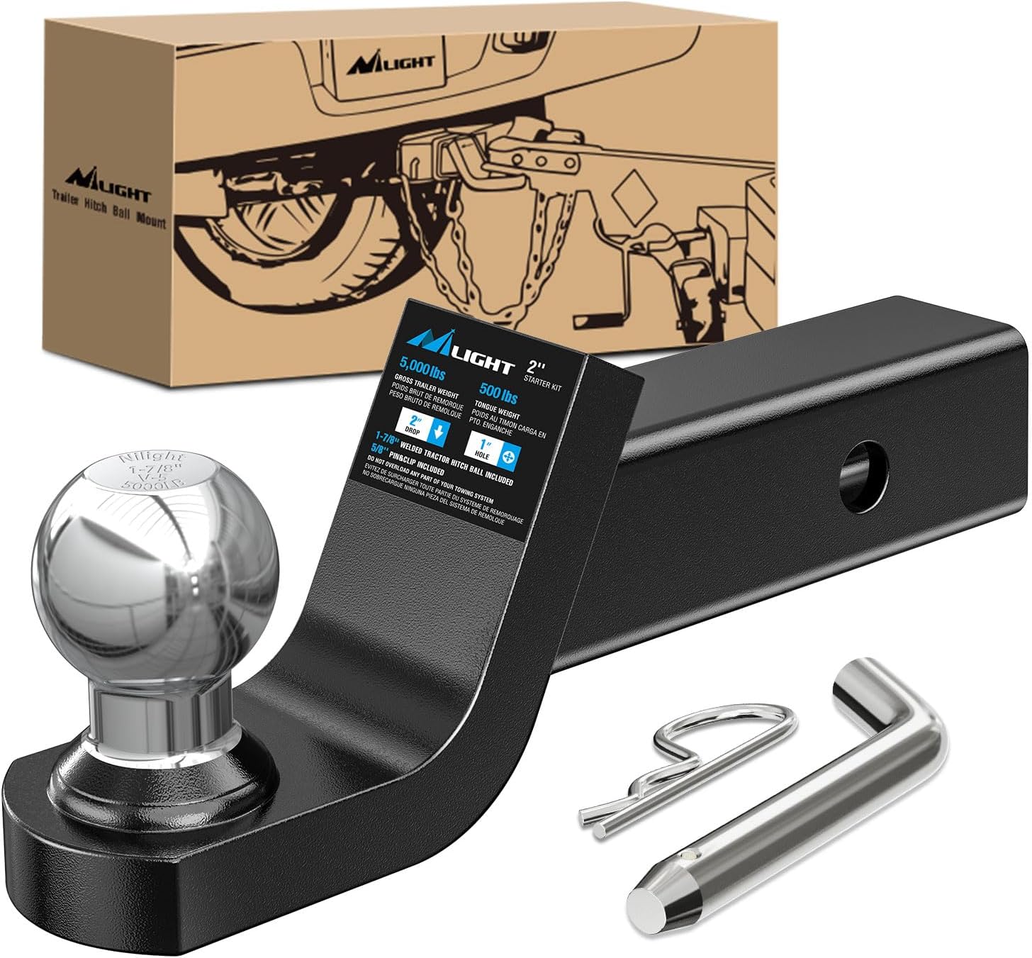 Detalle de Nilight Fusion Trailer Hitch Mount 2-inch
