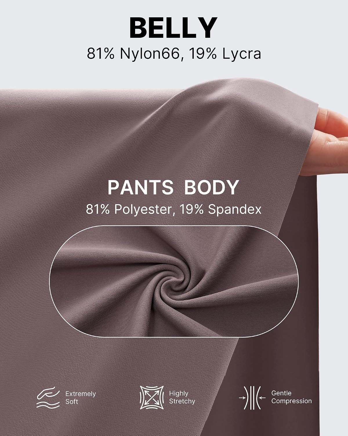 Detalle de G4Free Wide Leg Maternity Trousers Over The Belly Capri Yoga Pants with Pockets
