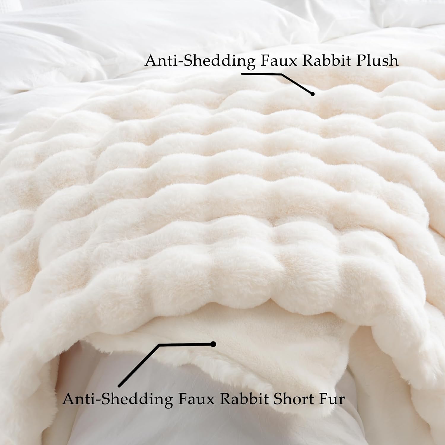 Thumbnail 4 de BENVWE Faux Fur Throw Blanket 51" x 63" 🛋