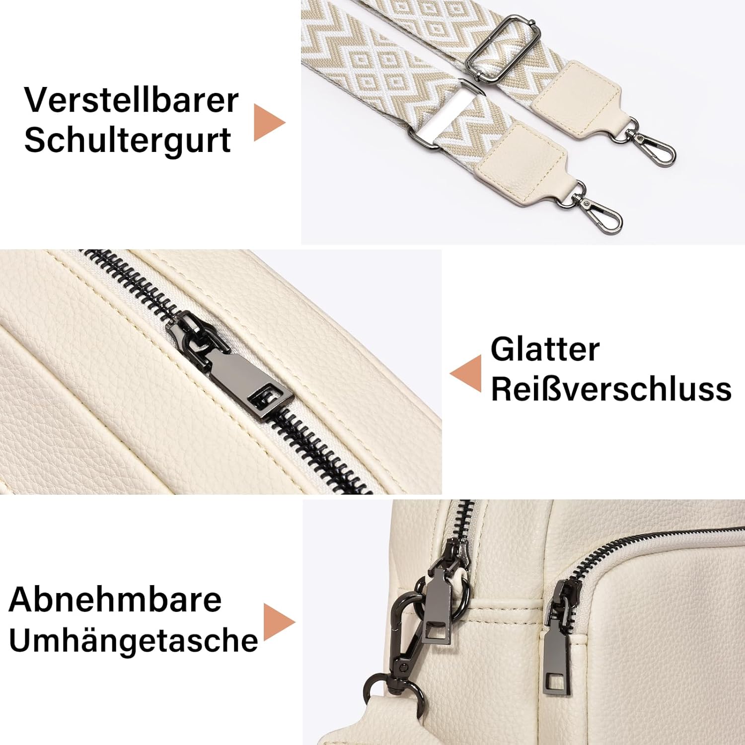 Thumbnail 3 de GASSDA Umhängetasche Kleine Handtasche 22 cm