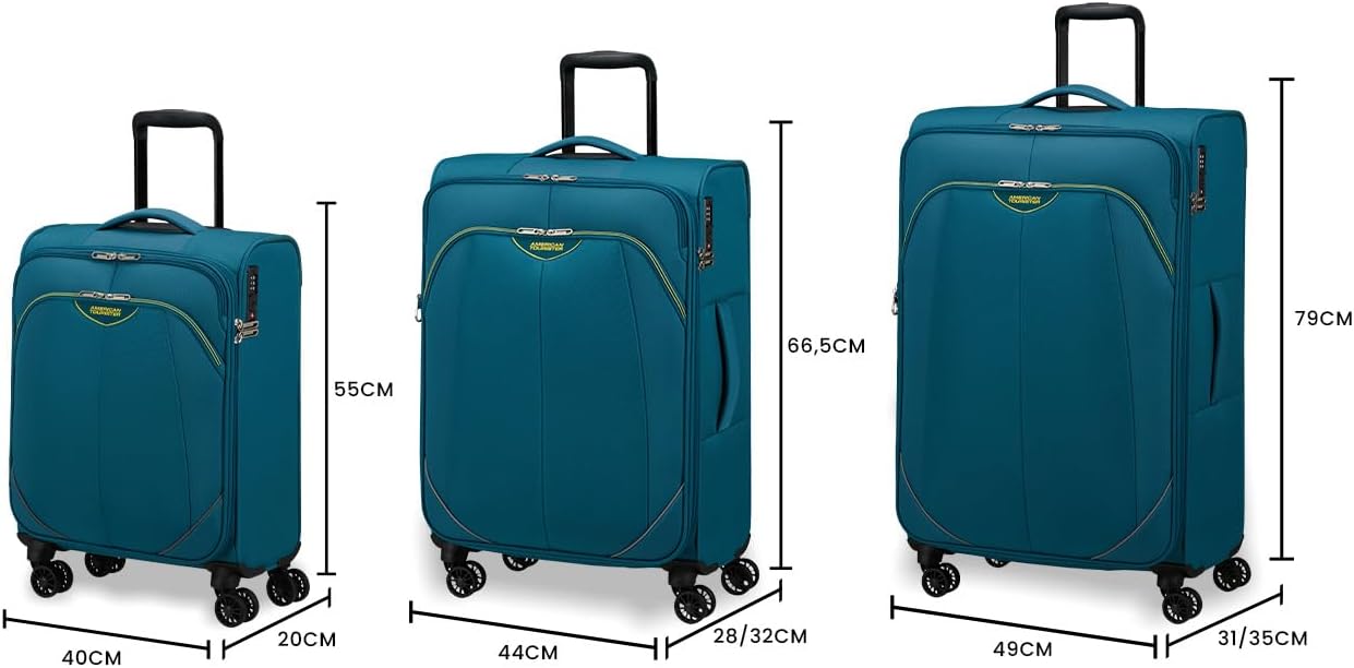Thumbnail 1 de American Tourister Poproll – 3-teiliges Weichgepäck-Kofferset Teal