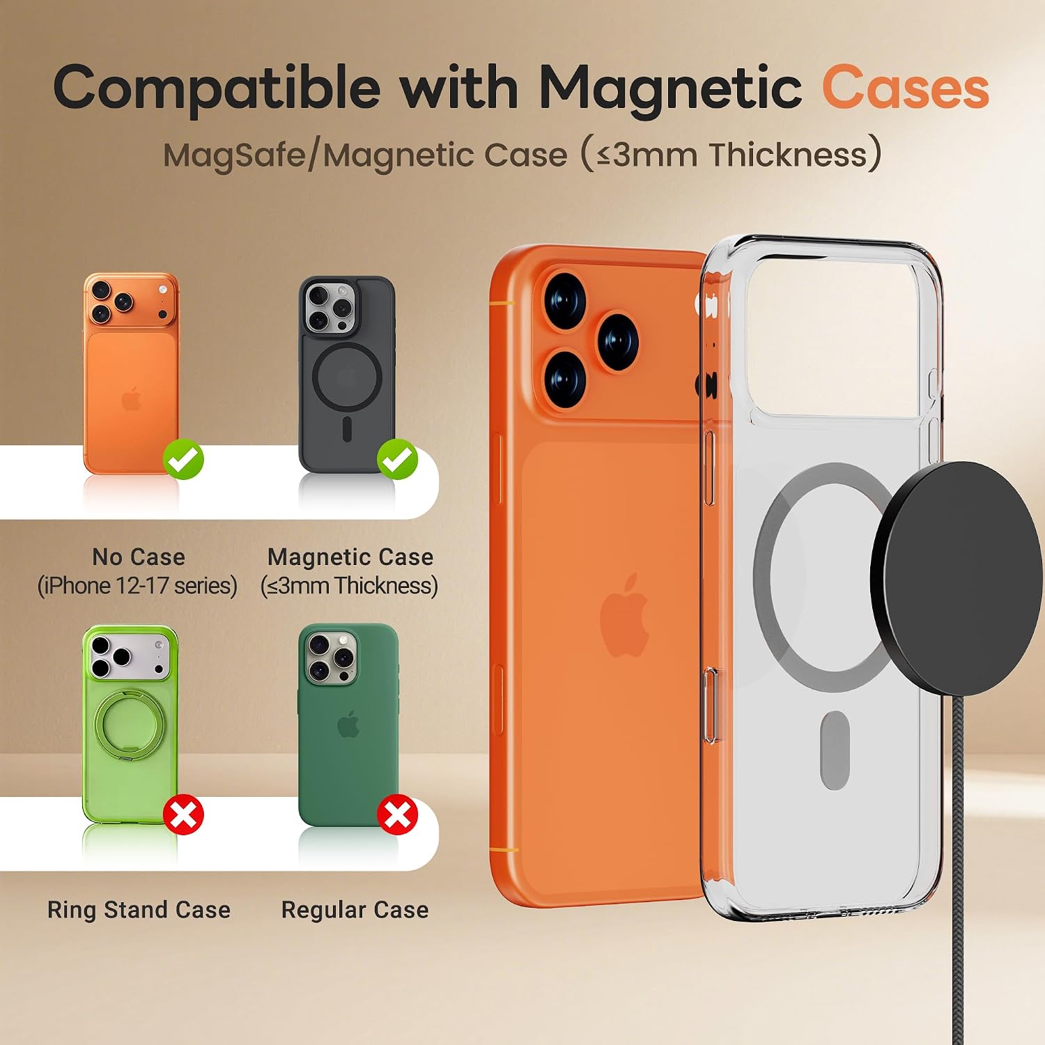 Thumbnail 6 de Dynzap W123 25W Magnetic Wireless Charger, 2-Pack with USB-C Cables