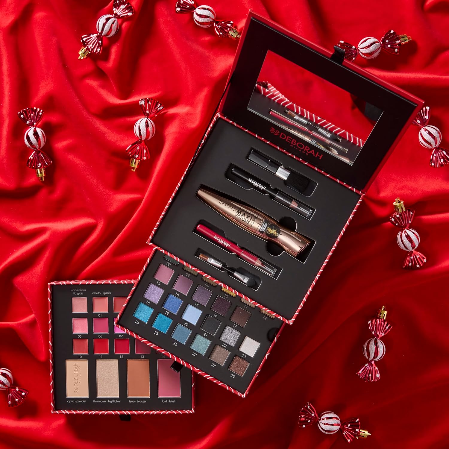 Thumbnail 3 de Deborah Milano Make Up Jewel Box – trousse set regalo con mascara, matite occhi e labbra, palette e finish diversi