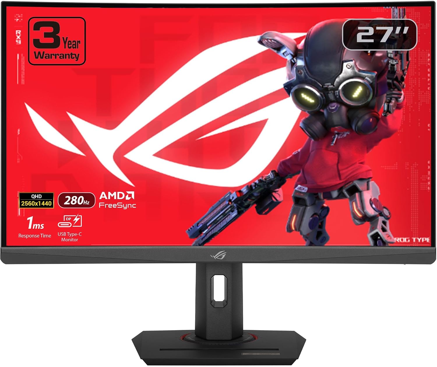 Detalle de ASUS ROG Strix XG27WCMS 280Hz gaming monitor