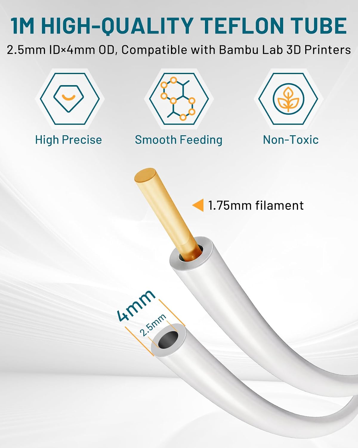 Detalle de Smaxthsen Bambu Lab A1/A1 Mini用3Dプリンターメンテナンスキット|ノズル清掃工具・PTFEチューブ付き