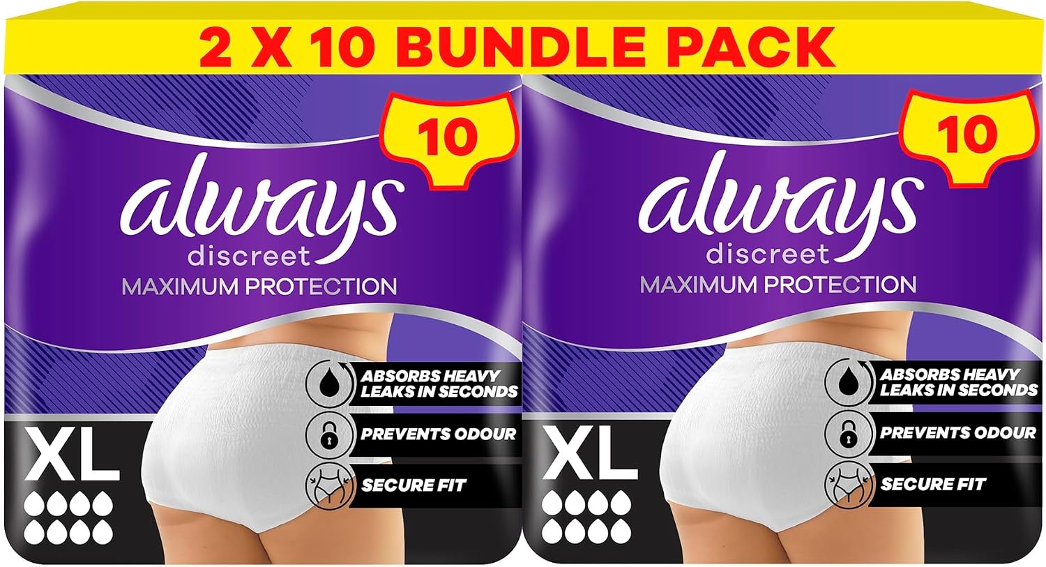 Detalle de Always Discreet Maximum Protection XL 20 ct 🧻