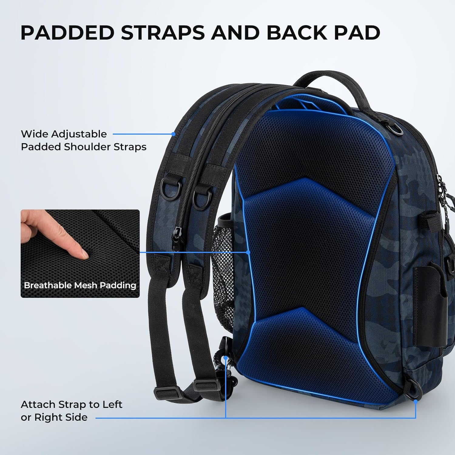 Detalle 2 de KastKing BaitSpace Fishing Sling Bag with Rod & Beverage Holder