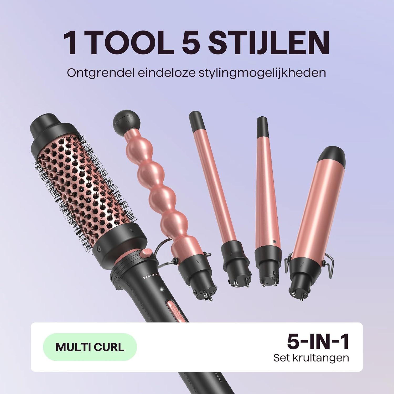 Detalle 2 de Wavytalk Lockenstab 5-in-1 met thermische borstel en keramische coating