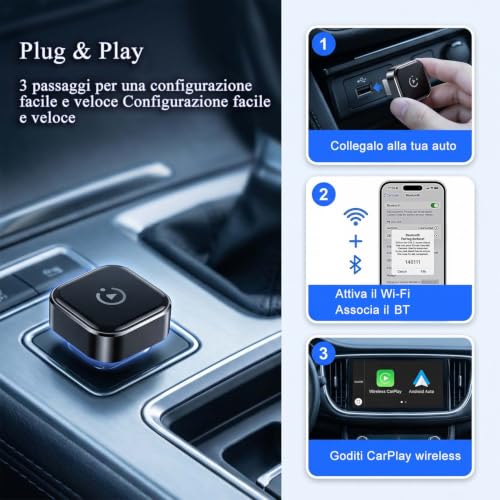 Detalle de Adattatore CarPlay Wireless by KANANAFEEL: compatibile con veicoli CarPlay cablato