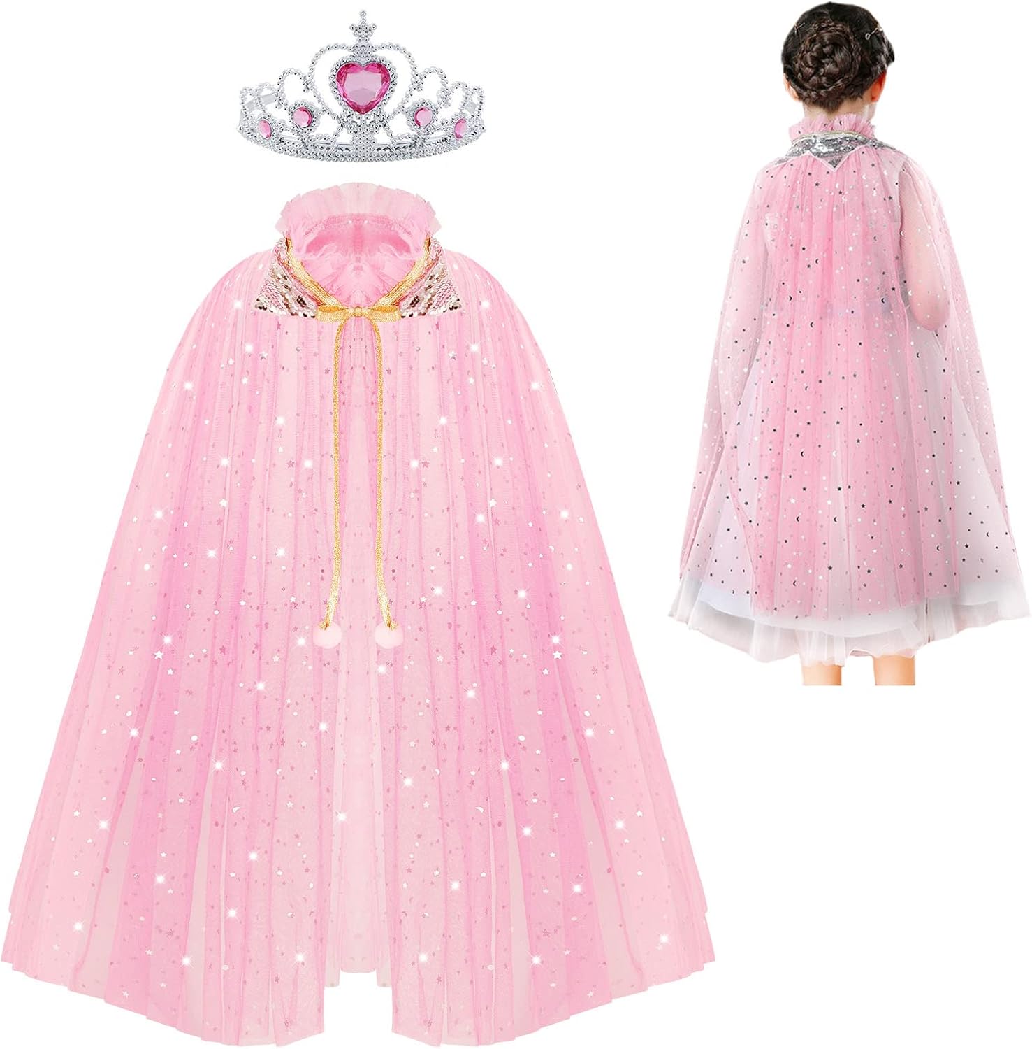 Thumbnail 7 de ACWOO Disfraz de Princesa para Niña con Corona y Tul 👑